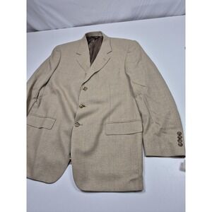 Majer Blazer Mens 44L Beige Silk Wool Sport Coat Jacket NWT Formal Portugal